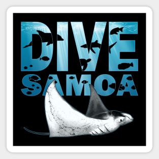 Giant Manta Ray Dive Samoa Magnet